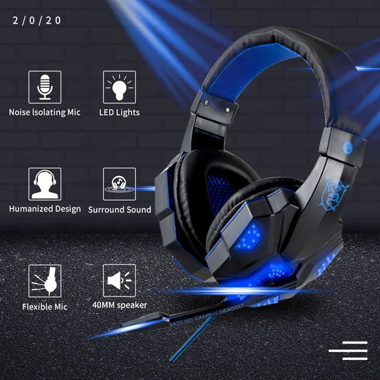 PS4 PS5 Xbox Wired Gaming Headphones with Mic