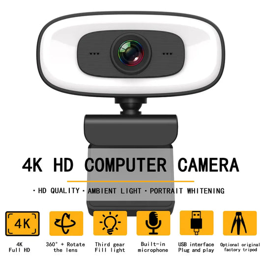 2K Full HD Webcam With Microphone 15-30fps