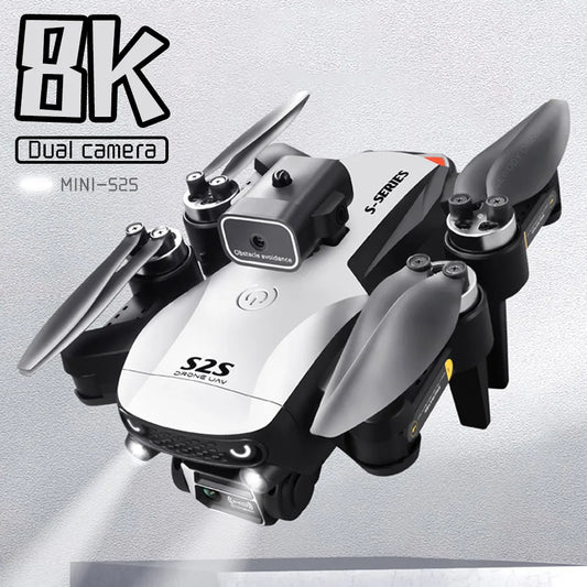 New S2S Mini Drone 4k Profesional 8K HD Camera Obstacle Avoidance Aerial Photography Brushless Foldable Quadcopter Flying 25Min