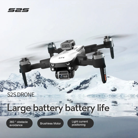 New S2S Mini Drone 4k Profesional 8K HD Camera Obstacle Avoidance Aerial Photography Brushless Foldable Quadcopter Flying 25Min