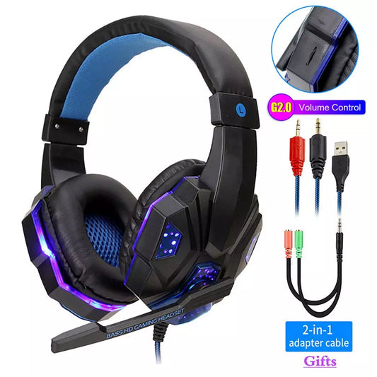 PS4 PS5 Xbox Wired Gaming Headphones with Mic