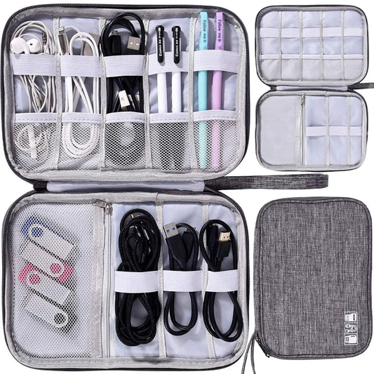 Multi-function Travel Storage Bags Polyester Waterproof Zipper Pack Data Arrange Bag Office Portable Organizer Case Card Package