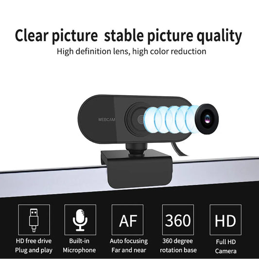 Clodrain 1080P HD Mini Webcam