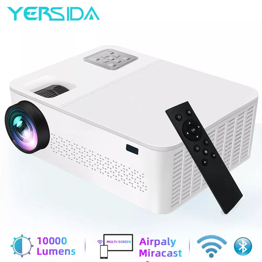 YERSIDA Projector G6 Native 1080P FULL HD Projectors for Mobile Phone 5G Bluetooth 10000 Lumens Support 4K Movie Cinema Beamer