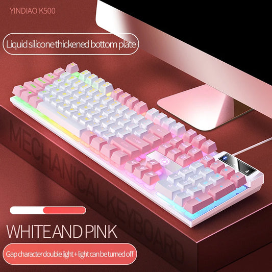 K500 Pink Wired Gaming Keyboard