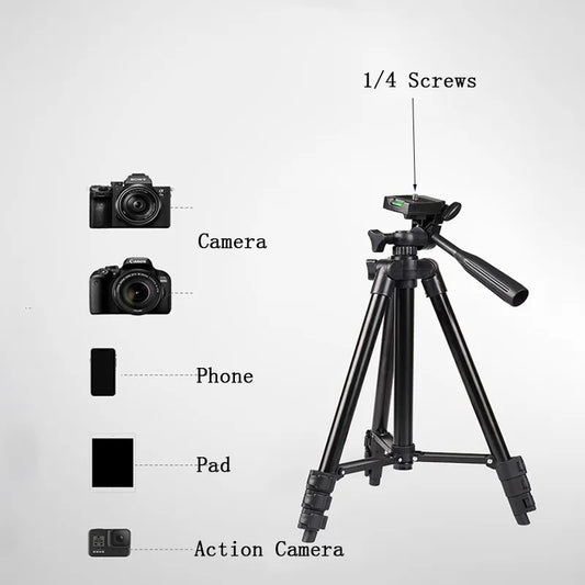 Portable Phone Tripod Stand 40 inch Universal Photography for Gopro iPhone Samsung Xiaomi Huawei Phone Aluminum Travel Tripod