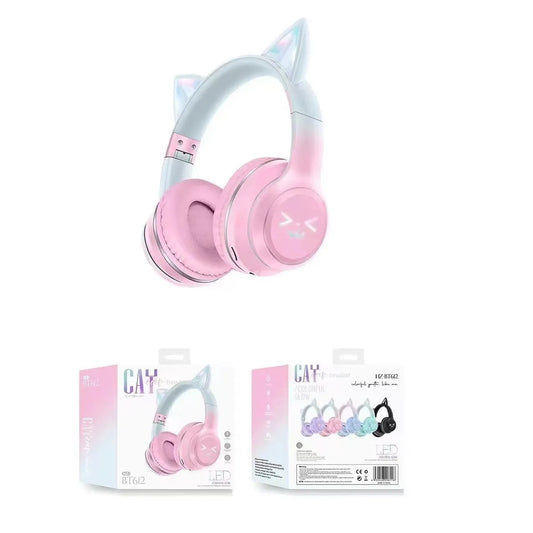 Wireless Headphones RGB Cute Cat Girls